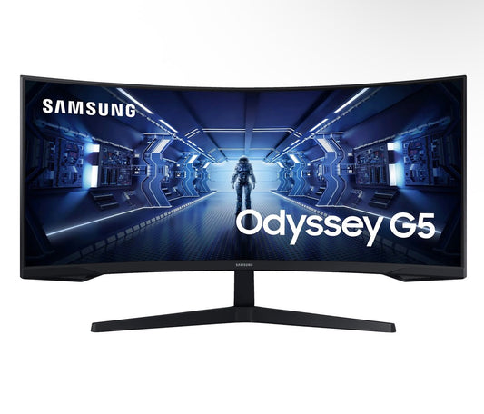 SAMSUNG Odyssey G5 C34G55TWWP 34 Zoll UWQHD Gaming Monitor (1 ms Reaktionszeit, 165 Hz)
